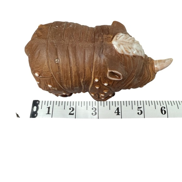 VINTAGE Rare Rhino Ceramic Rhinoceros 1976 Figurine Japan Mann MCM Animal Decor - Picture 7 of 10